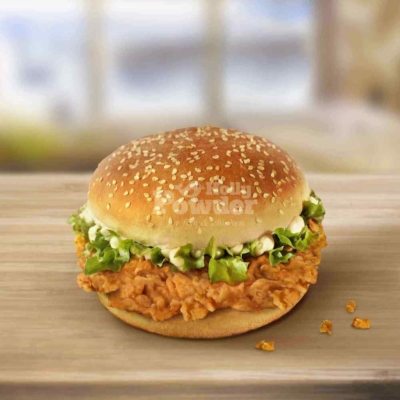 hamburguesa con pollo rebozado