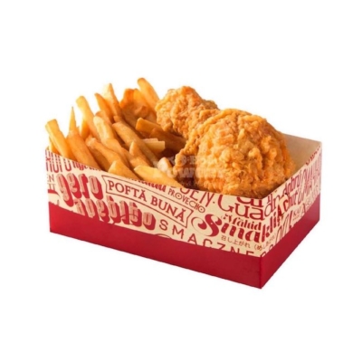 caja con pollo crujiente al estilo americano