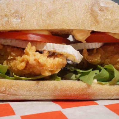 ciabatta con pollo crujiente