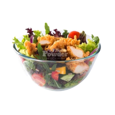 ensalada fit con tiras de pollo
