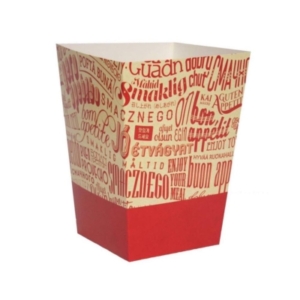 cubo de pollo rojo