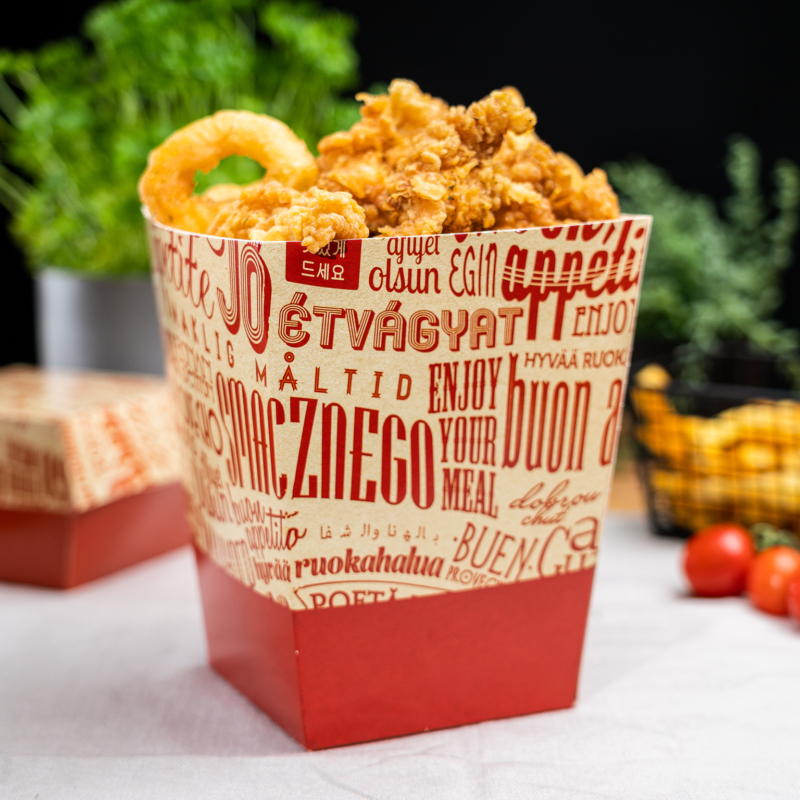 cubito lleno de fritura