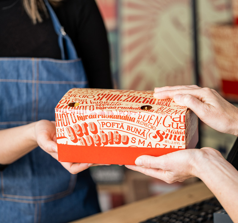comprar envase en un restaurante